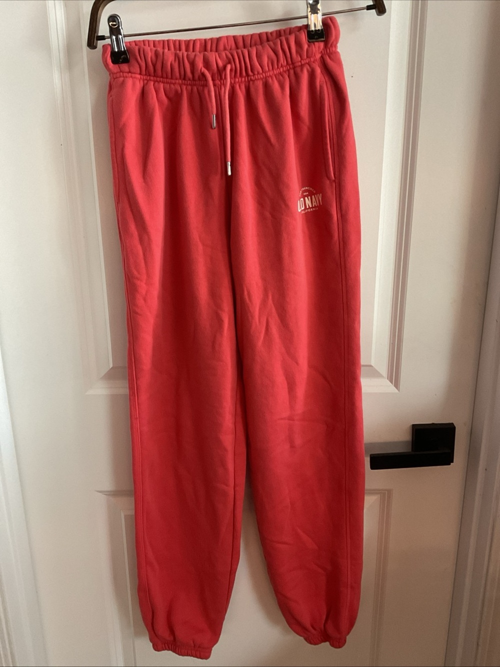 Old Navy - Coral-Red Ladies Jogger Sweatpants - Size Small